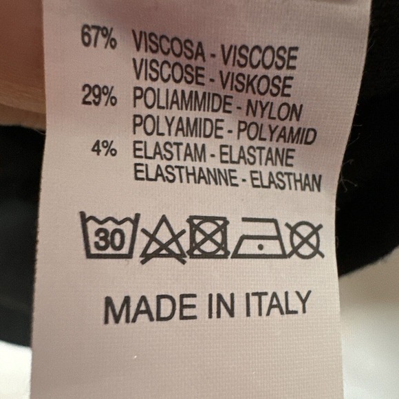 Ferrante Italian Dress Sz XS Rhinestone Detail Black Viscose Made In Italy NWT - Picture 15 of 15